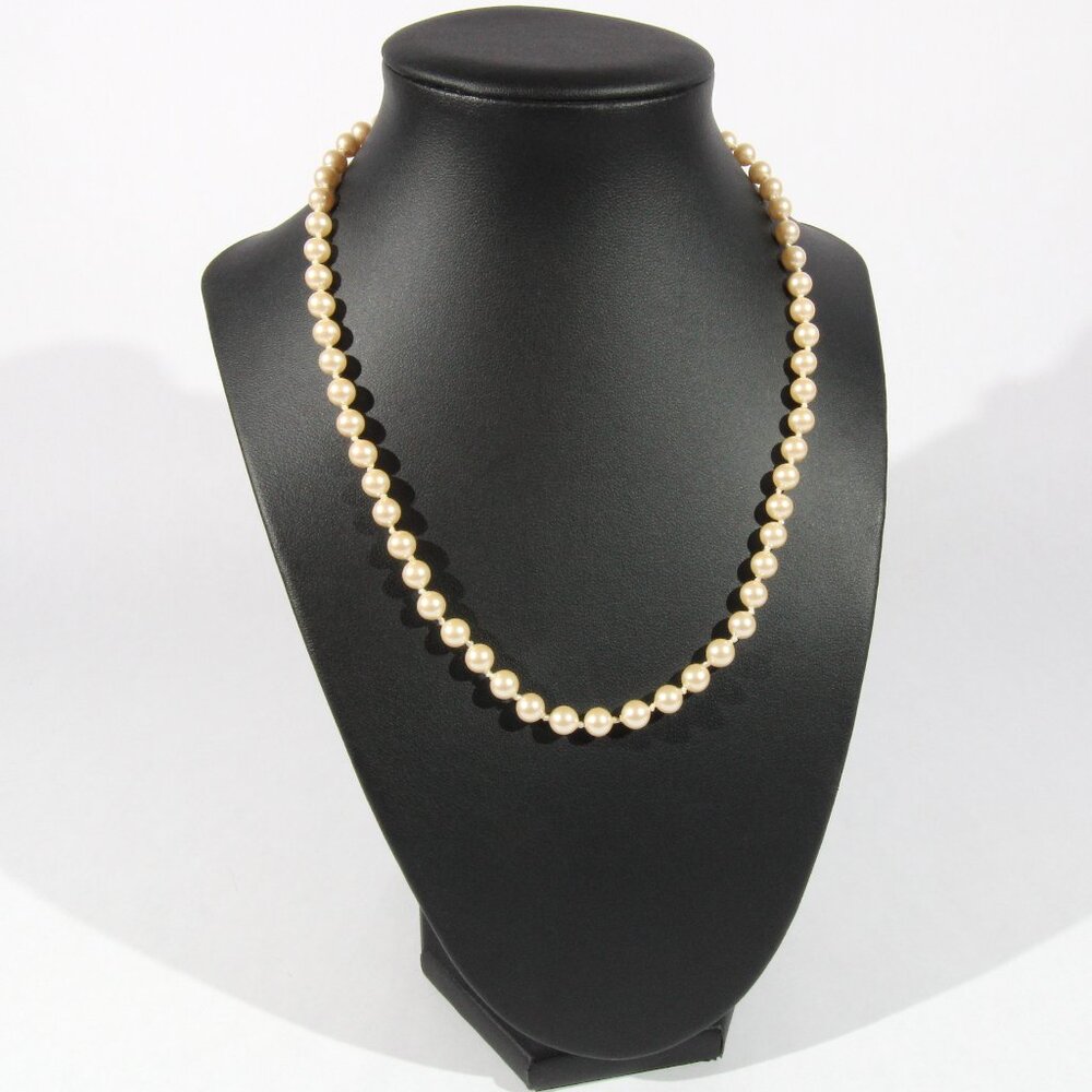 Vintage Monet Gold-Tone Faux Pearl Necklace